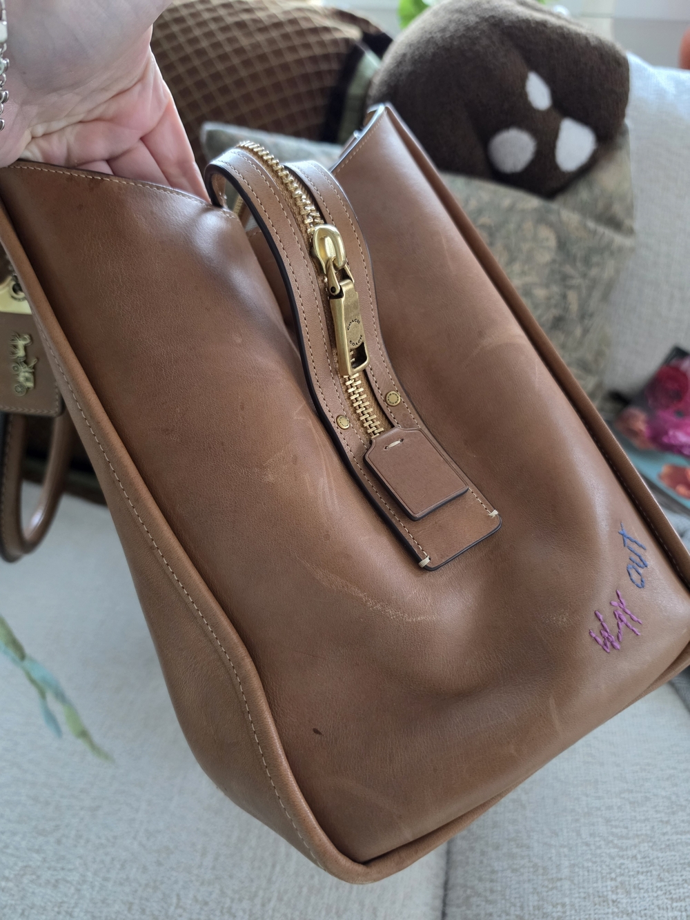 Coach Rogue 39 “Unicorn” Leather Bag – Rare Diary Doodle Embroidery – Limited Ed - Picture 12 of 16